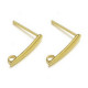 Edelstahl Ohrhaken mit Öse 12x15mm - Gold